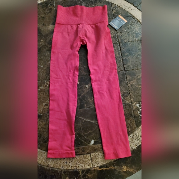 NUX hot pink moderate compression leggings S & M NWT - Picture 3 of 6